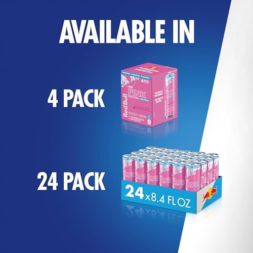 Red Bull Pink Edition Sugar Free Energy Drink, Wild Berries, 8.4 Fl. Oz., Case of 24 Cans, with 80mg Caffeine, Taurine & B Vitamins thumbnail