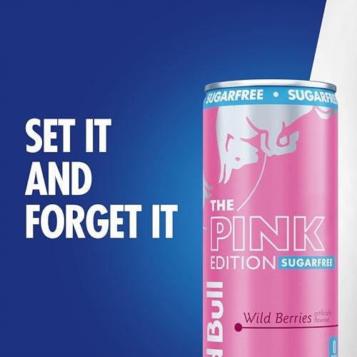Red Bull Pink Edition Sugar Free Energy Drink, Wild Berries, 8.4 Fl. Oz., Case of 24 Cans, with 80mg Caffeine, Taurine & B Vitamins thumbnail