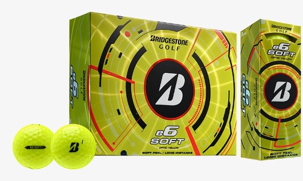 Photo 1 of ** Single  TEST ON PARTIAL SET **  Start achieving hole in ones with the Bridgestone Golf E6 Soft Golf Balls 12-Pack. Its 2-piece construction provides excellent distance, and the surlyn ionomer cover has 330 dimples to reduce drag and increase lift. Its 