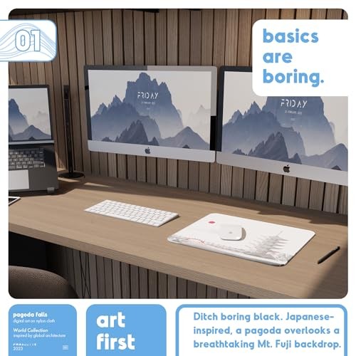 PhaseByte Pagoda Falls Extended Gaming Mouse Pad - Non-Slip Large Mouse Mat with Stitched Edges, Smooth Micro-Fiber Computer Desk Mat, Hand Washable G thumbnail