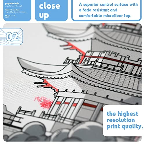 PhaseByte Pagoda Falls Extended Gaming Mouse Pad - Non-Slip Large Mouse Mat with Stitched Edges, Smooth Micro-Fiber Computer Desk Mat, Hand Washable G thumbnail