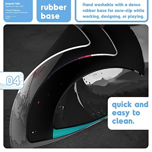 PhaseByte Pagoda Falls Extended Gaming Mouse Pad - Non-Slip Large Mouse Mat with Stitched Edges, Smooth Micro-Fiber Computer Desk Mat, Hand Washable G thumbnail