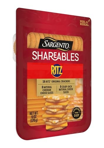 Sargento Shareables Natural Cheddar & Colby-Jack Sliced Cheese with Ritz Original Crackers Cheese Tray, 6 Oz. thumbnail