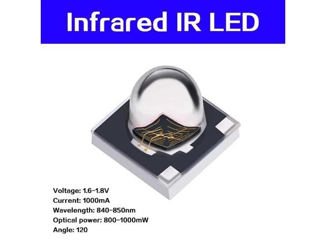 50pcs CCTV Accessories 3535 Infrared IR LED 840-850nm 120degree High Power X3