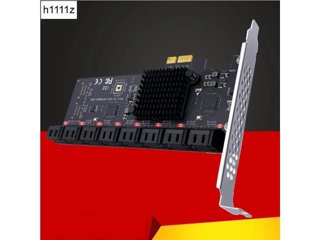 Chi a Mining SATA PCIe Adapter 16 Port SATA III to PCI Express 3.0 X1 Controller Expansion Card ASM1064 JBM575 Chip Add on Cards