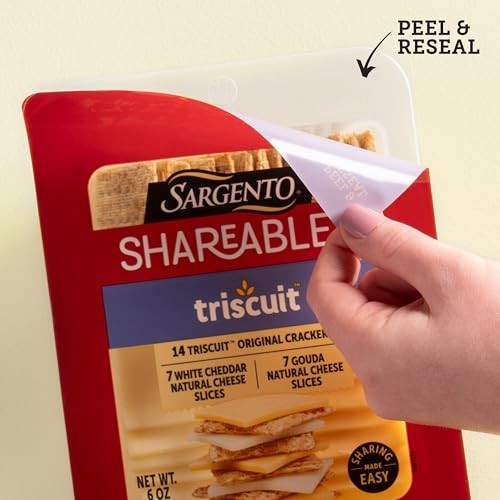 Sargento Shareables Natural White Cheddar & Gouda Sliced Cheese with Triscuit Original Crackers Cheese Tray, 6 Oz. thumbnail