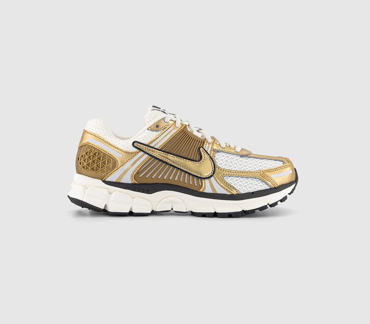 Nike Womens Zoom Vomero 5 Trainers Photon Dust Metallic Gold Gridiron Sail in Natural, 8.5