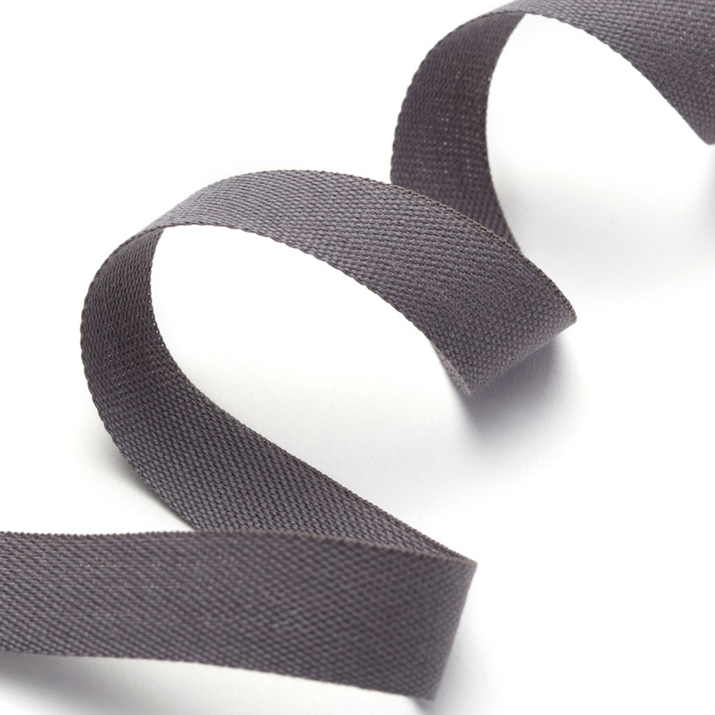 Baumwollband, Dunkelgrau - 78% Baumwolle 22% Polyester - MT Stofferie