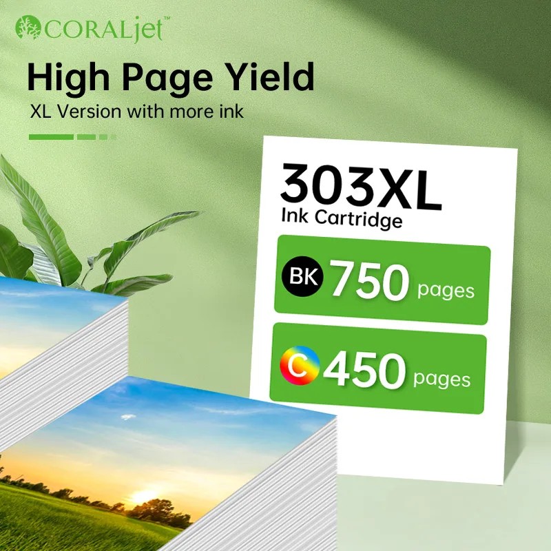 303 XL Ink Cartridge Compatible for 6220 6222 6230 6232 6252 7100 7120 7130 7134 7155 7158 7164 7800 thumbnail