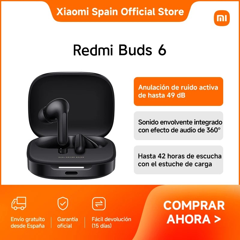 Xiaomi Redmi Buds 6 True Wireless Noise Cancelling in-Ear Headphones - Cloud [BHR9250GL]