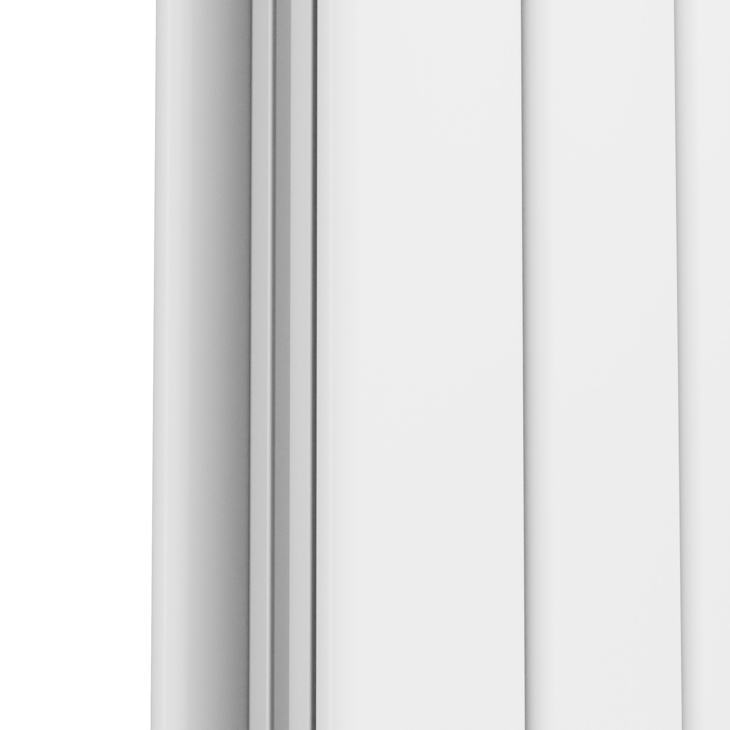 Eco Eleganza White Horizontal Flat Designer Aluminium Radiator 600x1200mm Double Panel 4890 BTU thumbnail