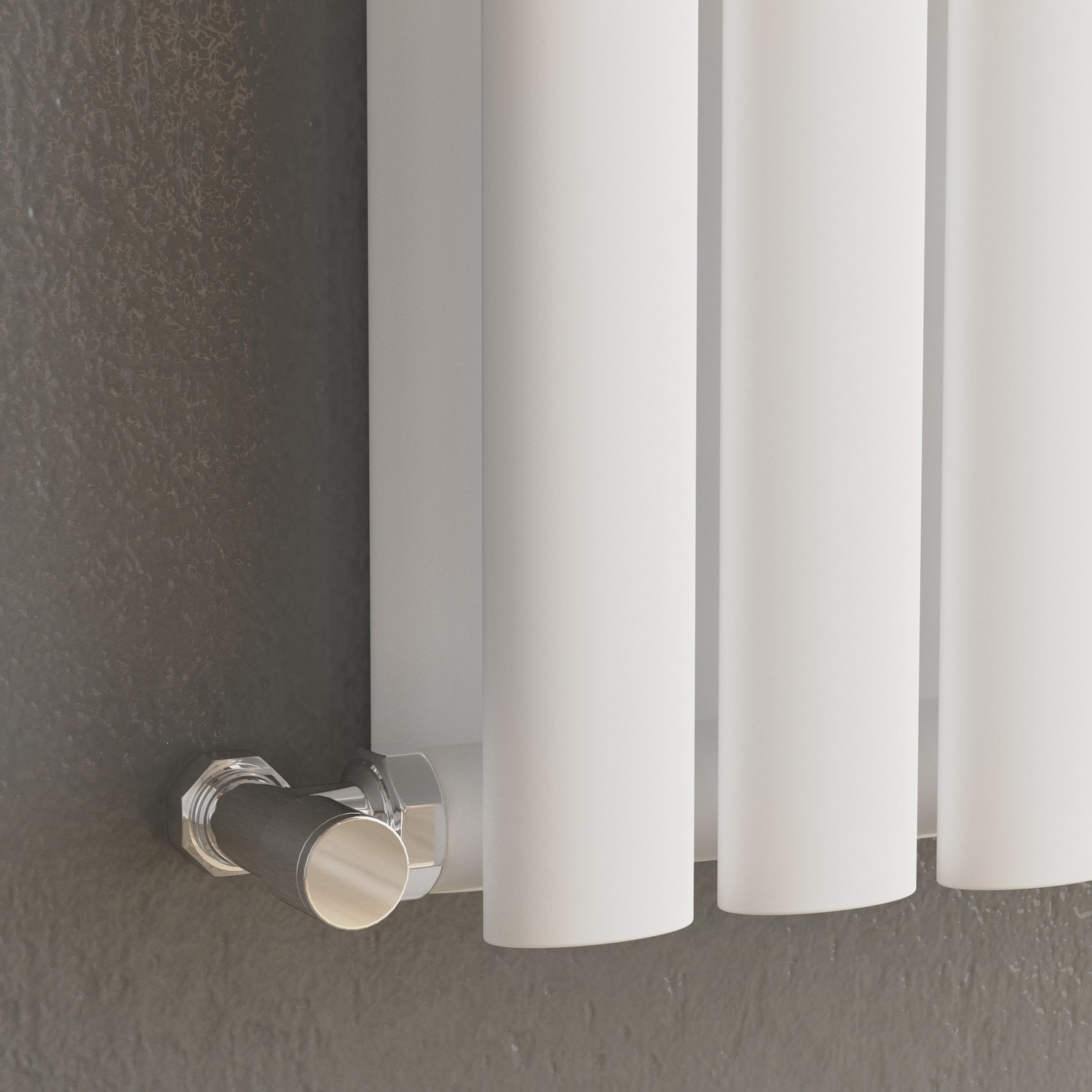 Sorrento White Vertical Oval Designer Radiator 1800x590mm Double Panel 6229 BTU thumbnail
