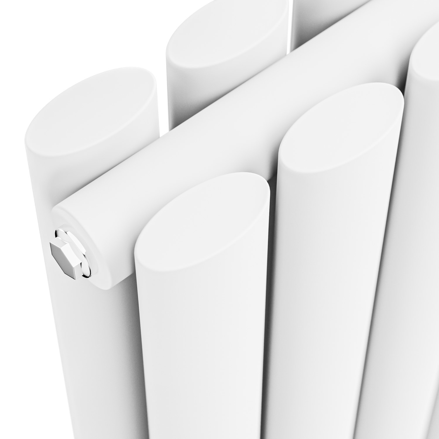 Sorrento White Vertical Oval Designer Radiator 1800x590mm Double Panel 6229 BTU thumbnail