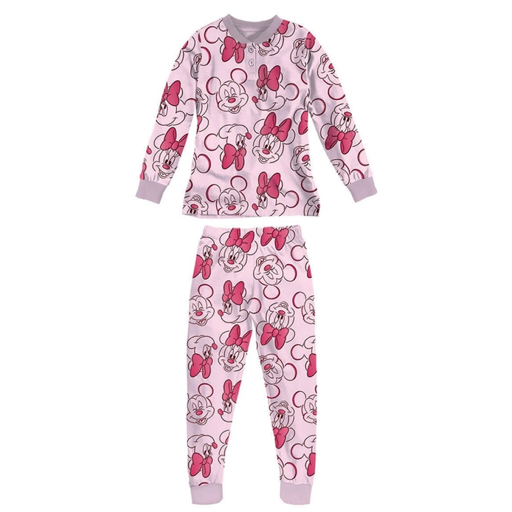 Pigiama Disney Minnie Caldo Cotone 6974 Bambina Sabor Rosa Chiaro