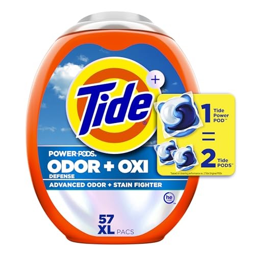 Tide Power PODS Laundry Detergent Soap Pacs with Odor Defense + Oxi  Original Scent  57 Count