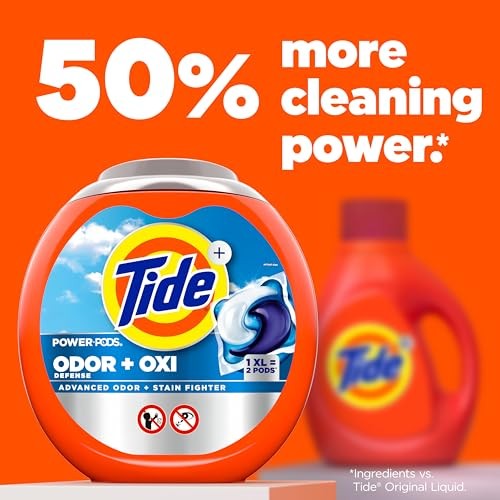 Tide Power PODS Laundry Detergent Soap Pacs with Odor Defense + Oxi  Original Scent  57 Count thumbnail