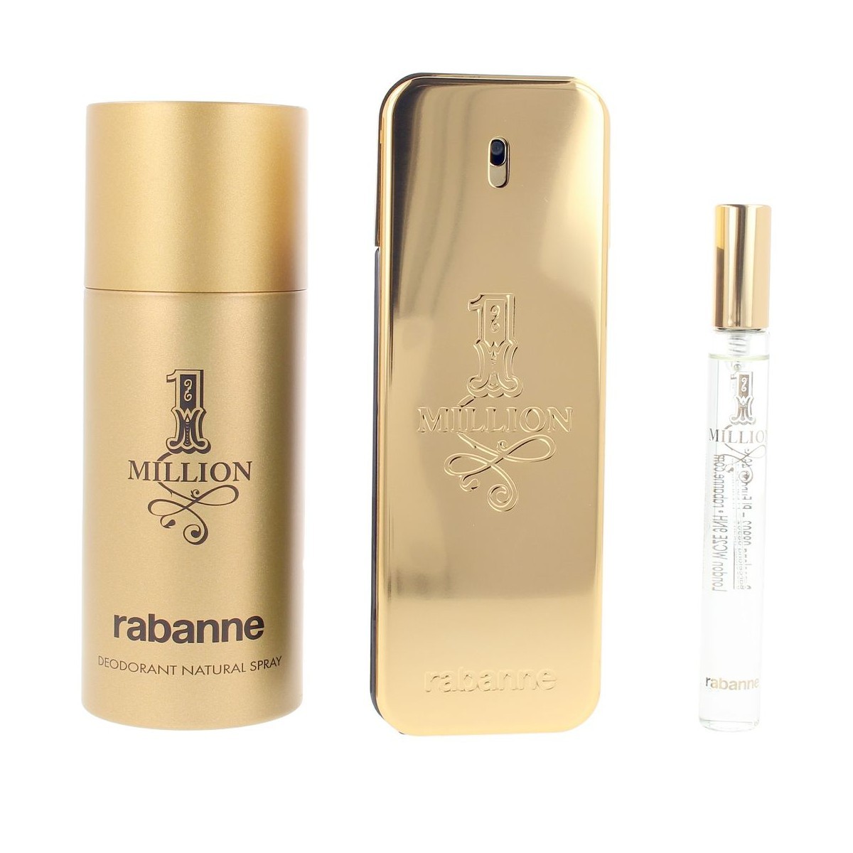 Paco Rabanne 1 Million SET EDT 100 Ml + Spray 150 Ml + EDT Miniature 10 Ml 100ml