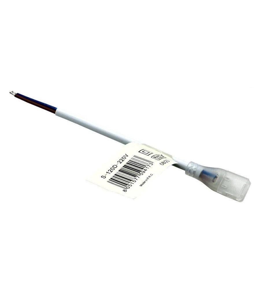 Kit 10pz Connettore Alimentazione Flessibile Strip LED 220v 8mm 3535 S-120d-220v