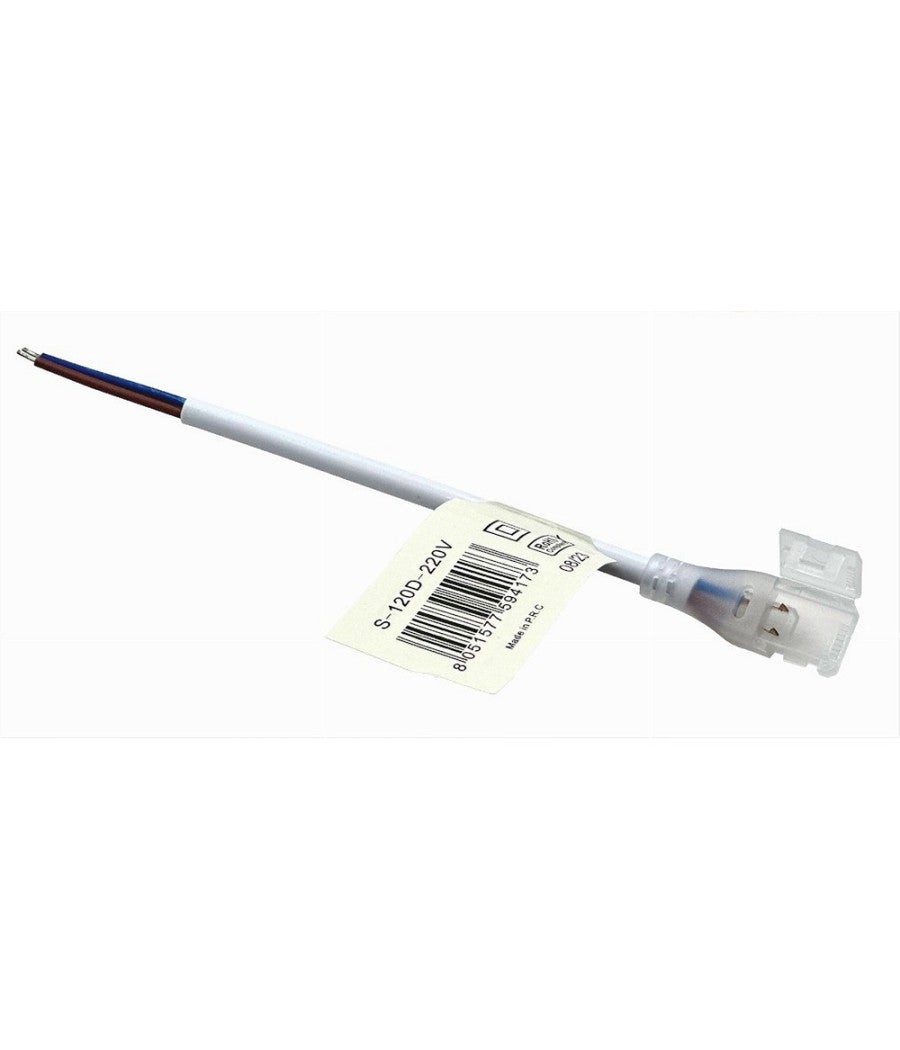 Kit 10pz Connettore Alimentazione Flessibile Strip LED 220v 8mm 3535 S-120d-220v thumbnail