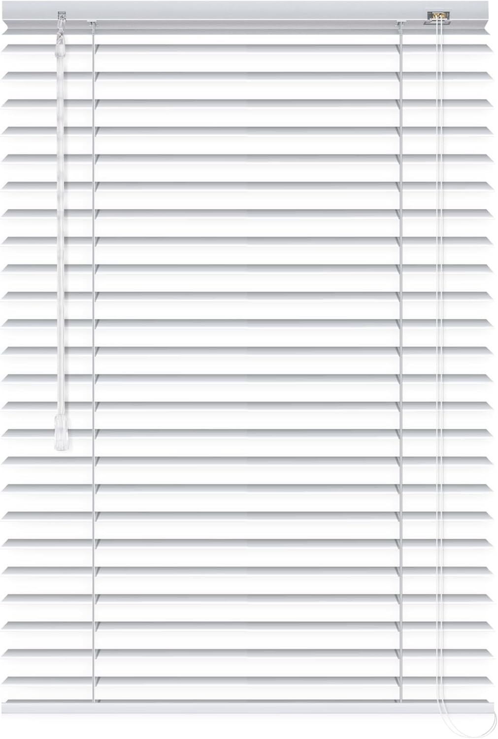 Tenda Veneziana Su Misura in Alluminio, Lamella Da 25mm - Larghezza 0,60 X Altezza 2,50, Col. Nero 0049, Comando E Orientamento a Destra