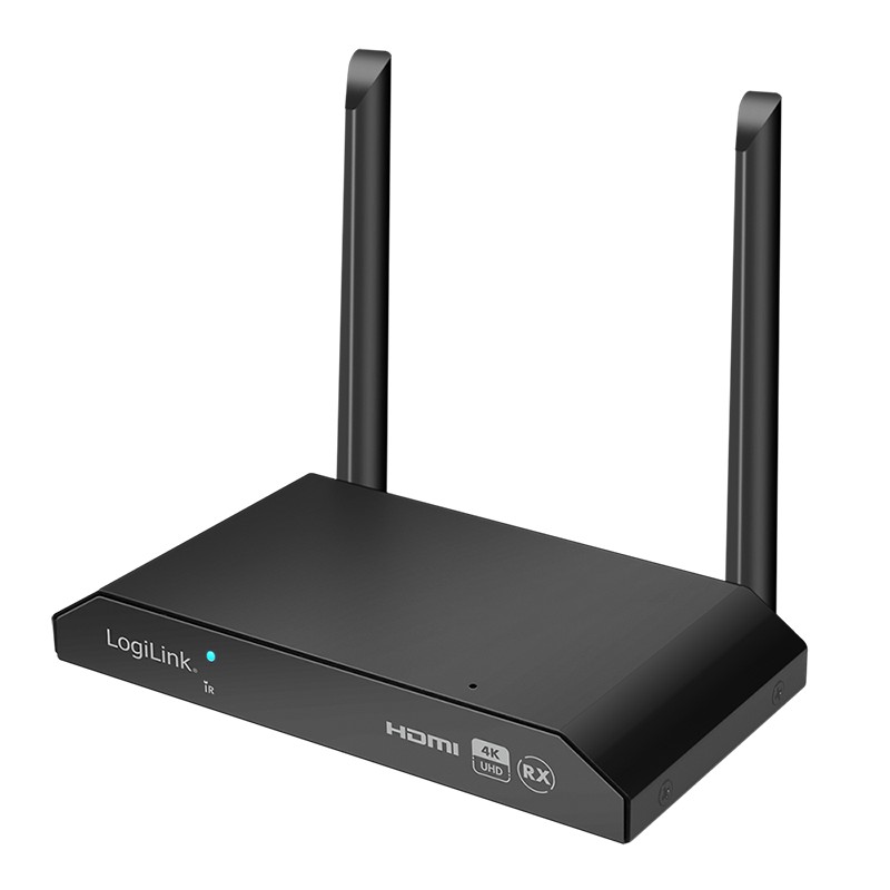 LogiLink HDW0103AR AV Extender AV Receiver Black