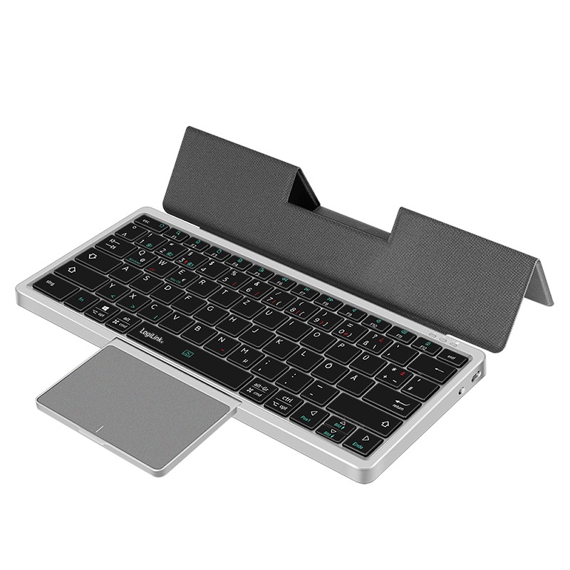 LogiLink ID0214 Keyboard Home/Office Bluetooth QWERTZ German Grey