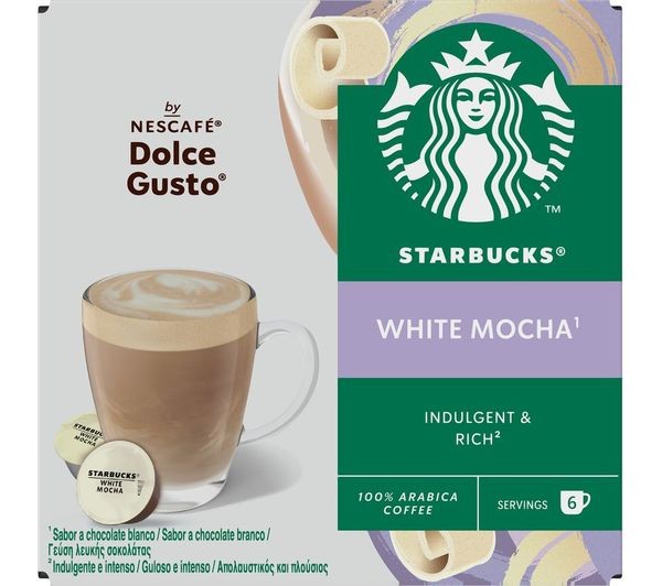 STARBUCKS Dolce Gusto White Mocha Pods - Pack of 12