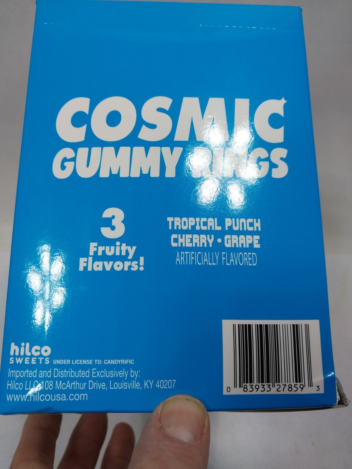 Cosmic Gummy Rings. Blue Rasp., Watermelon, Green Apple. 8ct Case. thumbnail