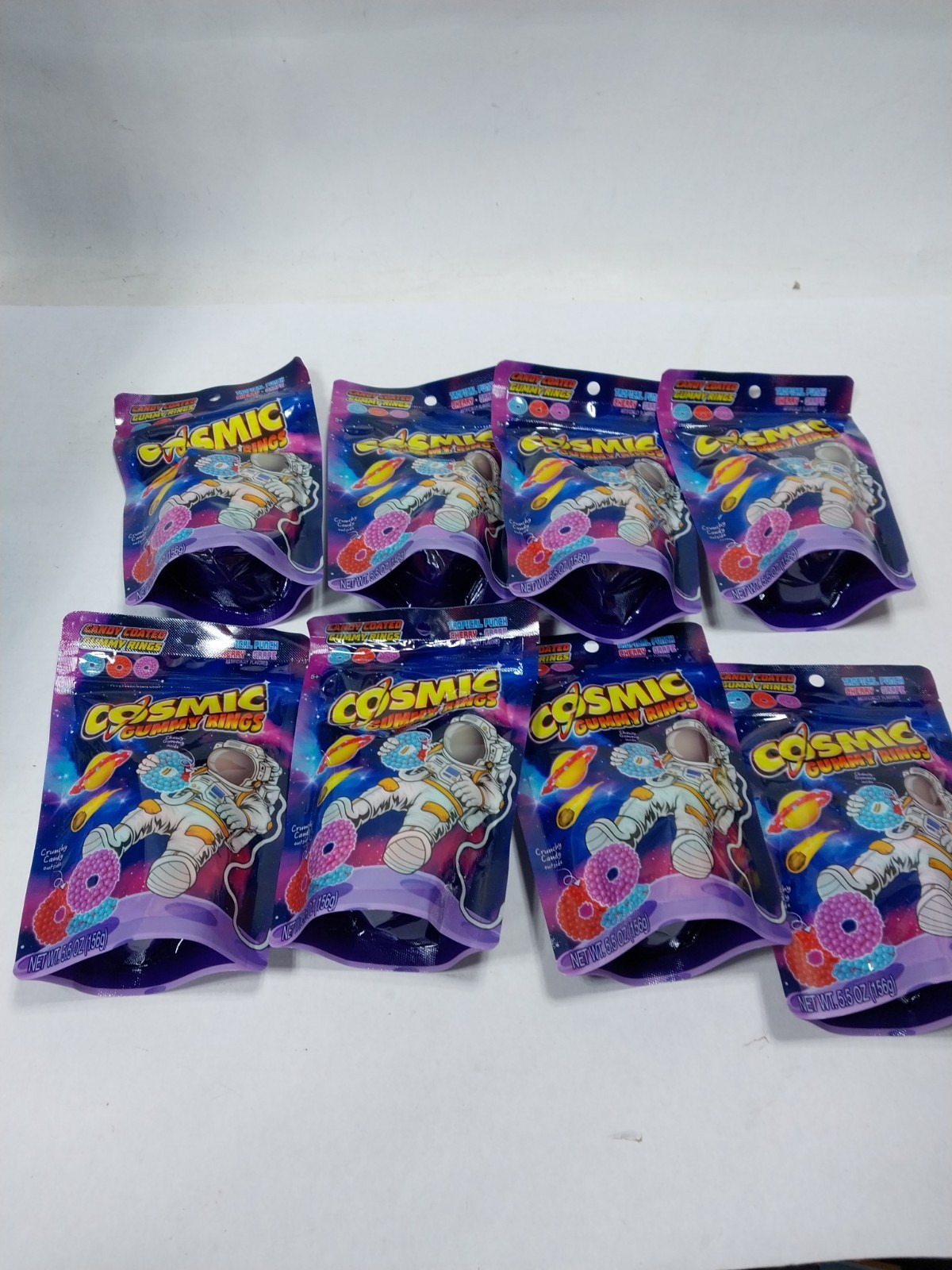 Cosmic Gummy Rings. Blue Rasp., Watermelon, Green Apple. 8ct Case. thumbnail