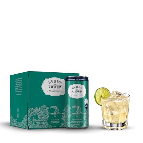 Lyre S Margarita - Non Alcoholic Spirits | Premium Ready to Drink Cocktail | 250ml | 50 Calories per Can Only (Pack of 4)