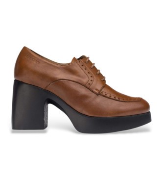 Wonders Para Mujer. H-4962 Mocasines De Piel Mercedes Marrn (39), 5 a 8cm, Cordones, Casual