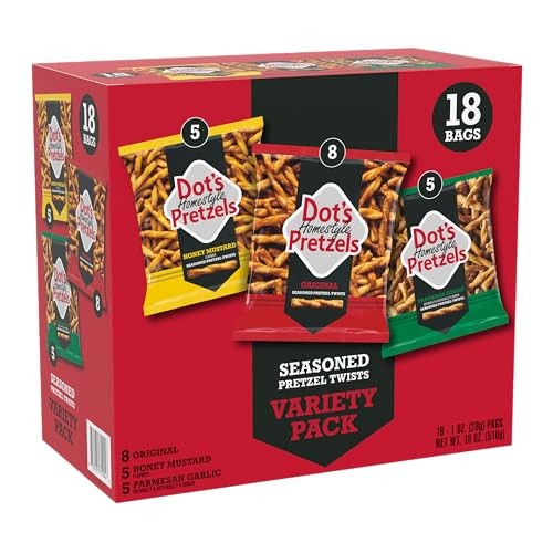 Dot's Homestyle Pretzels Snack Variety Pack -18oz/18ct