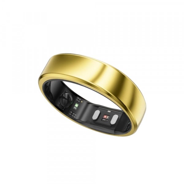 RINGCONN - Gen 2 Ultra-Thin Smart Ring, Sleep Apnea Monitoring, Health Tracking, Size 7 - Royal Gold - (2024)
