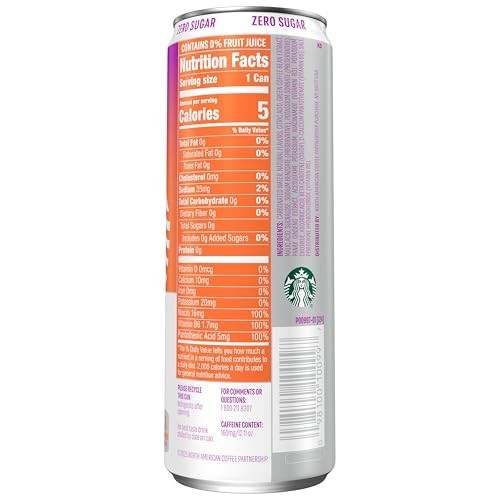 Starbucks Iced Energy, Tropical Peach, Sparkling Energy Drink, 12 Fl Oz thumbnail