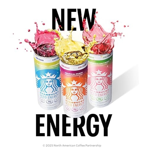 Starbucks Iced Energy, Tropical Peach, Sparkling Energy Drink, 12 Fl Oz thumbnail