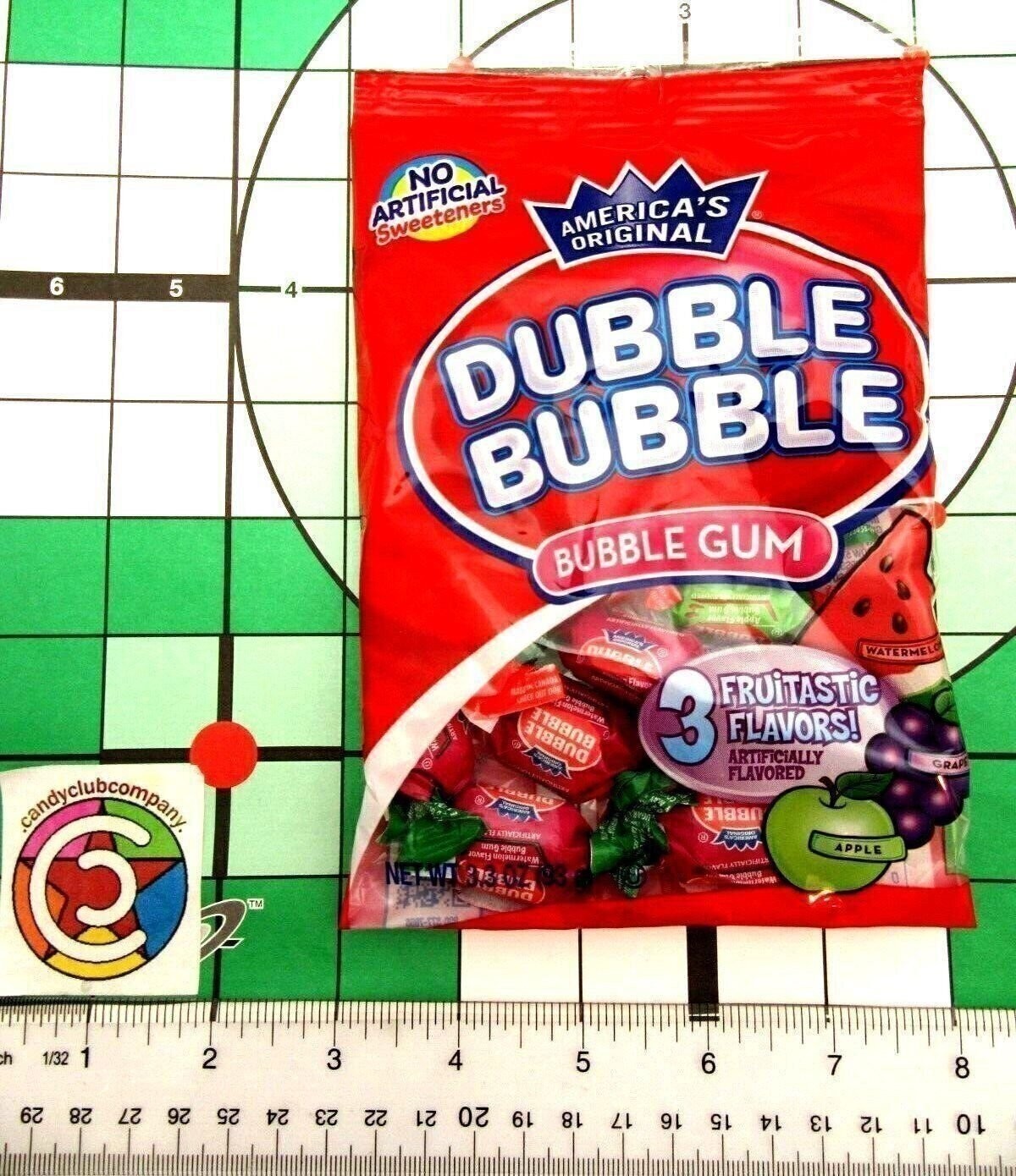 Dubble Bubble 3 Flavor Fruit Mix Double Bubble Gum Chewing Two 3.3oz Bags thumbnail