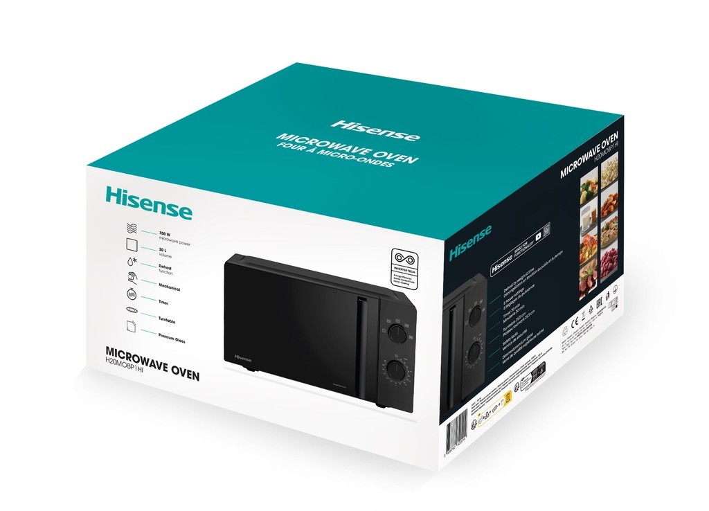 Hisense Mikrowelle H20MOBP1HI, Mikrowelle, 1020 W, Inverter Technologie thumbnail