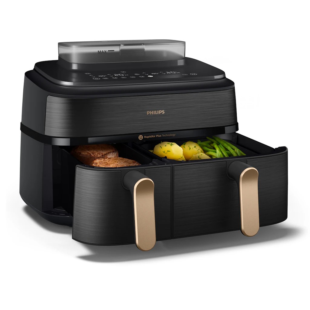 Philips NA552/00 3000 Series Dual Basket Airfryer with Steam, 9 L, 2750 W