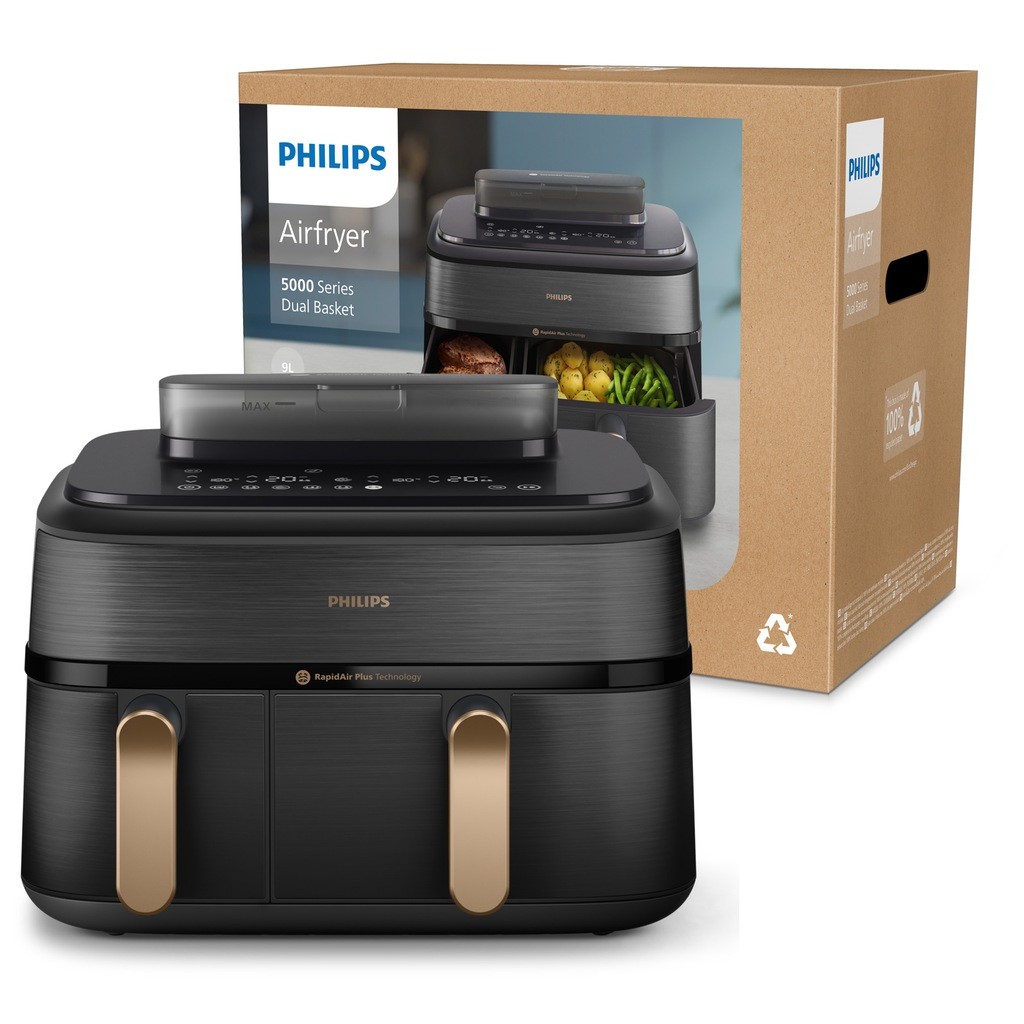 Philips NA552/00 3000 Series Dual Basket Airfryer with Steam, 9 L, 2750 W thumbnail