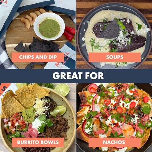 MASA Chips Blue Corn Tortilla Chips - Naturally Grown Blue Corn with Grass Fed Tallow and Sea Salt Tortilla Chips - No Seed-Oil Snacks - 2 Pack, 5 Oun thumbnail