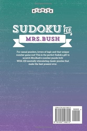 The Best Ever Book of Sudoku Puzzles for Mrs. Bush thumbnail
