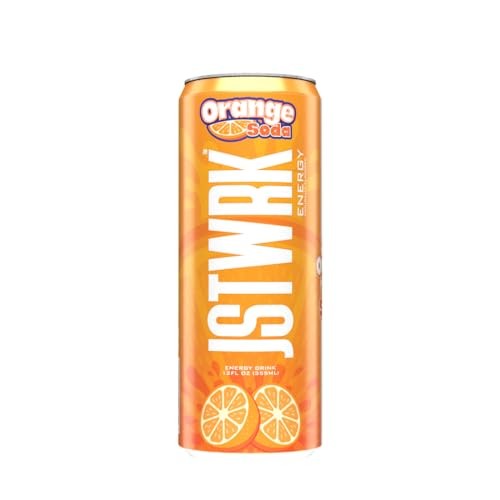 JST WRK Energy Drink - 12-Pack, Sugar-Free, Zero Calories, No Sugar Alcohols, 12 Fl Oz., 200 Milligrams Caffeine (Orange Soda) thumbnail