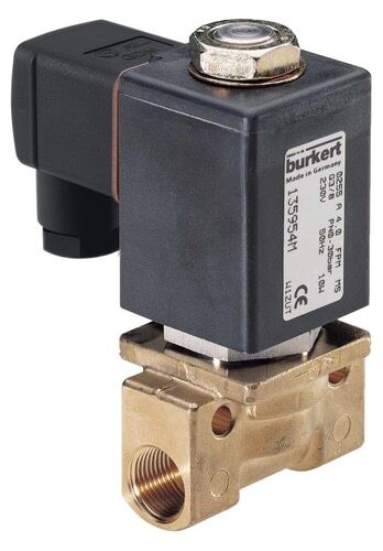 Solenoid Valve G1/4' NC Brass PTFE 0-100bar/1450psi 24VAC Vacuum 255 17743