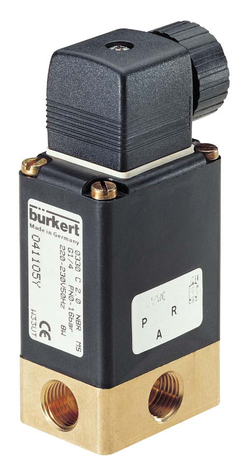 Solenoid Valve 3/2 NC G1/4' Brass NBR 0-10bar/145psi 240VAC 0330 41119