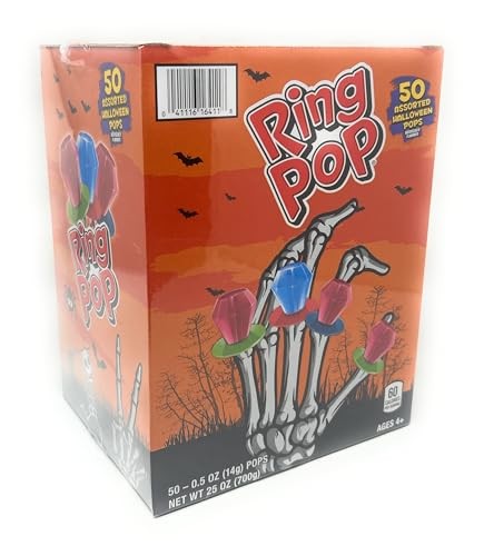 Halloween Ring Pop Candy 50 Count - 1 Box