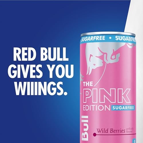 Red Bull Pink Edition Sugar Free Energy Drink, Wild Berries, 12 Fl. Z., Case of 24 Cans, with 114mg Caffeine, Taurine & B Vitamins thumbnail
