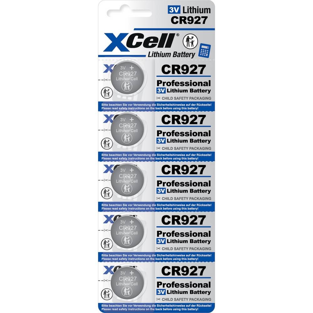 XCell Knopfzelle CR 927 3 V 5 St. 30 Lithium