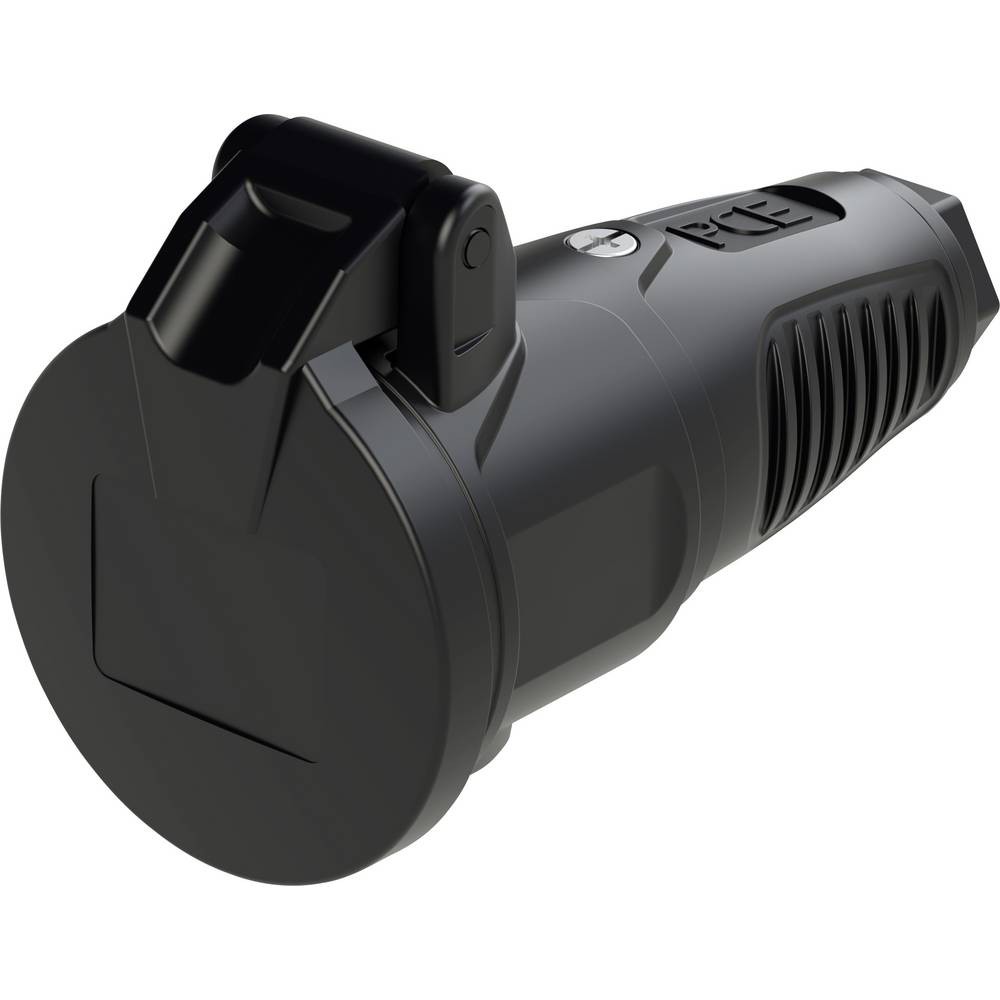 PC Electric 2522-ss Socket Safety Mains Black Solid Rubber IP54 250V