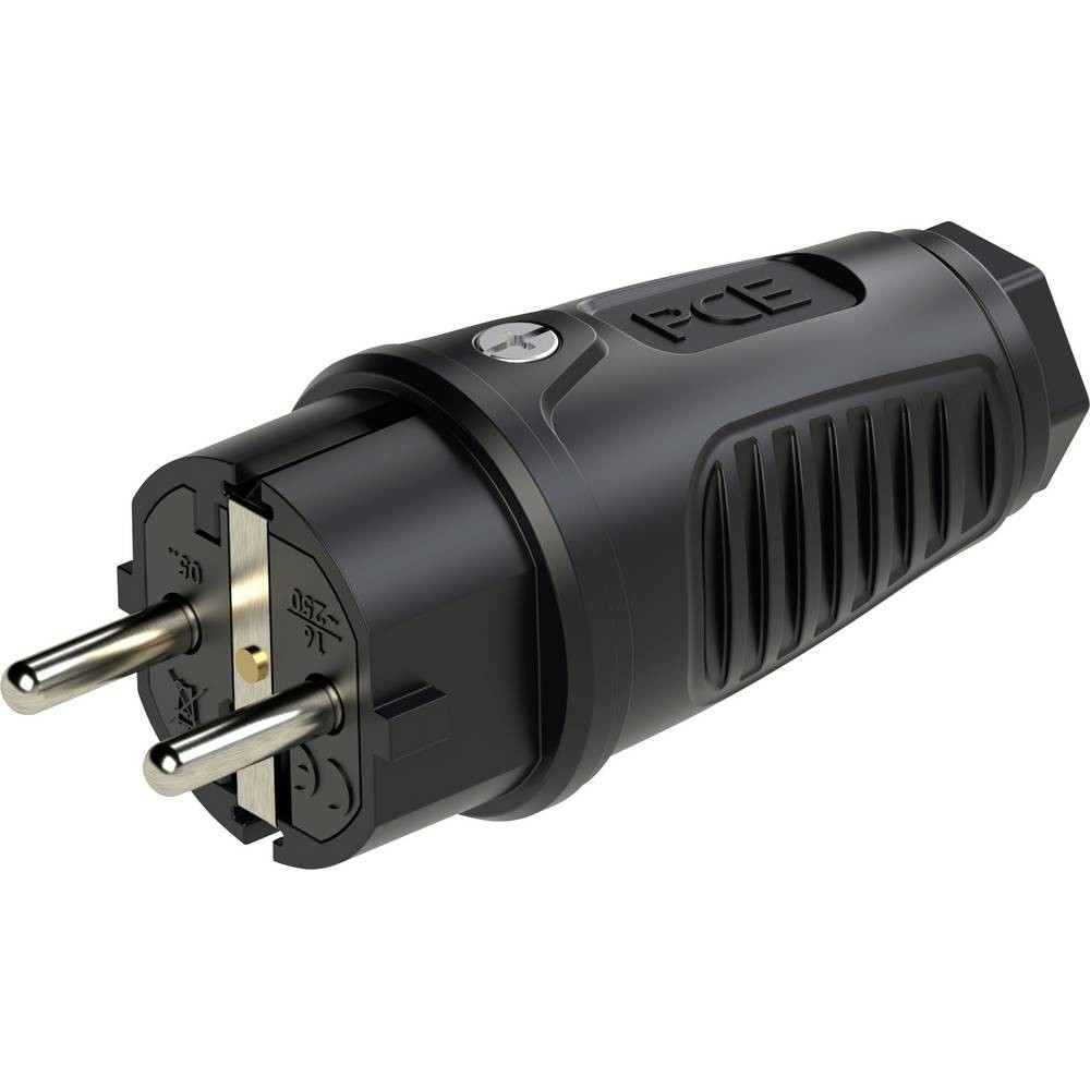 PC Electric 0512-ss Safety Plug Solid Rubber Black 250V IP54