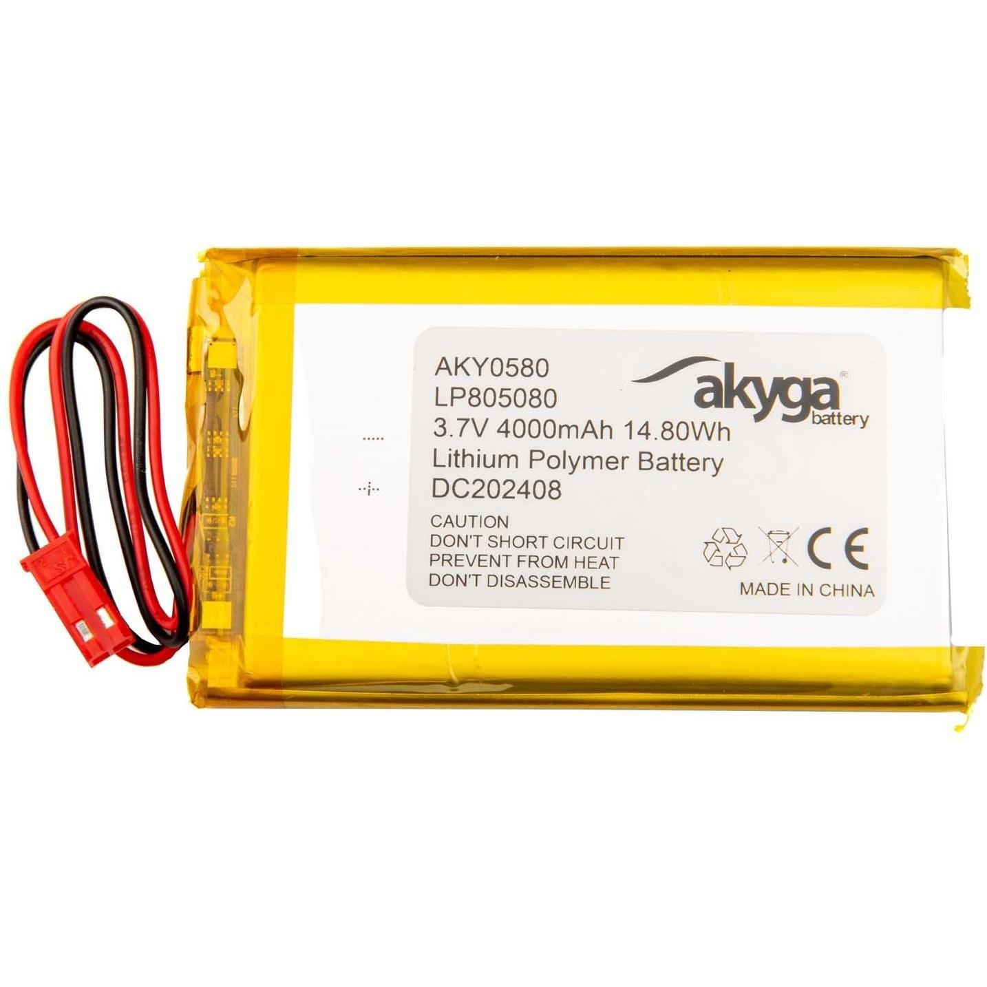 Akyga AKY0580 Battery Pack Rechargeable LiPo 3.7 V 4000 MAh Non-st